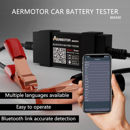 AERMOTOR BM300 Bluetooth 12V Car Battery Tester Battery Analyzer - Electronic Test by PMC Jewellery | Online Shopping South Africa | PMC Jewellery | Buy Now Pay Later Mobicred