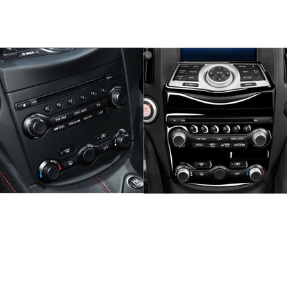 For Nissan 370Z Z34 2009- 5 in 1 Car AC Adjustment Panel Decorative Sticker, Left and Right Drive Universal (Black) - Car Interior Mouldings by PMC Jewellery | Online Shopping South Africa | PMC Jewellery | Buy Now Pay Later Mobicred