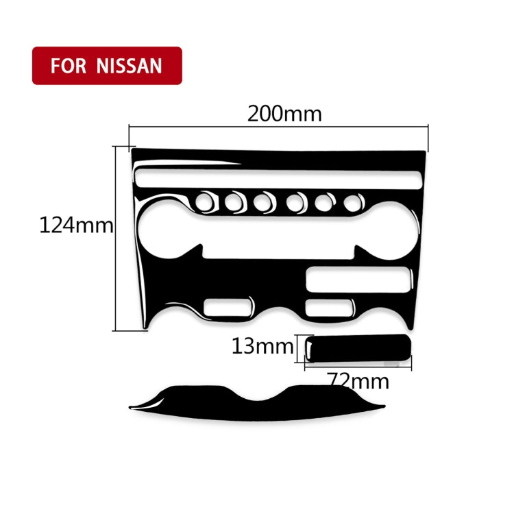 For Nissan 370Z Z34 2009- 3 in 1 Car AC Adjustment Panel Decorative Sticker, Left and Right Drive Universal (Black) - Car Interior Mouldings by PMC Jewellery | Online Shopping South Africa | PMC Jewellery | Buy Now Pay Later Mobicred