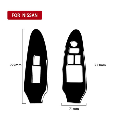 For Nissan 370Z Z34 2009- 2 in 1 Car Window Lift Panel with Hole Decorative Sticker, Right Drive (Black) - Car Interior Mouldings by PMC Jewellery | Online Shopping South Africa | PMC Jewellery | Buy Now Pay Later Mobicred