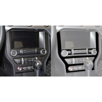 For Ford Mustang 2015-2020 Car Central Control CD Frame Decorative Sticker, Left and Right Drive Universal (Black) - Car Interior Mouldings by PMC Jewellery | Online Shopping South Africa | PMC Jewellery | Buy Now Pay Later Mobicred