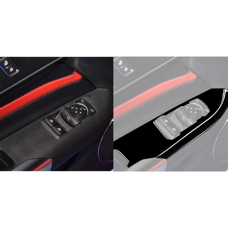 For Ford Mustang 2015-2020 4 in 1 Car Window Lift Panel Decorative Sticker, Left Drive (Black) - Car Interior Mouldings by PMC Jewellery | Online Shopping South Africa | PMC Jewellery | Buy Now Pay Later Mobicred