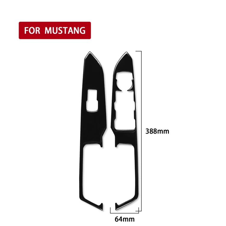 For Ford Mustang 2015-2020 Car Window Lift Panel Decorative Sticker, Right Drive (Black) - Car Interior Mouldings by PMC Jewellery | Online Shopping South Africa | PMC Jewellery | Buy Now Pay Later Mobicred