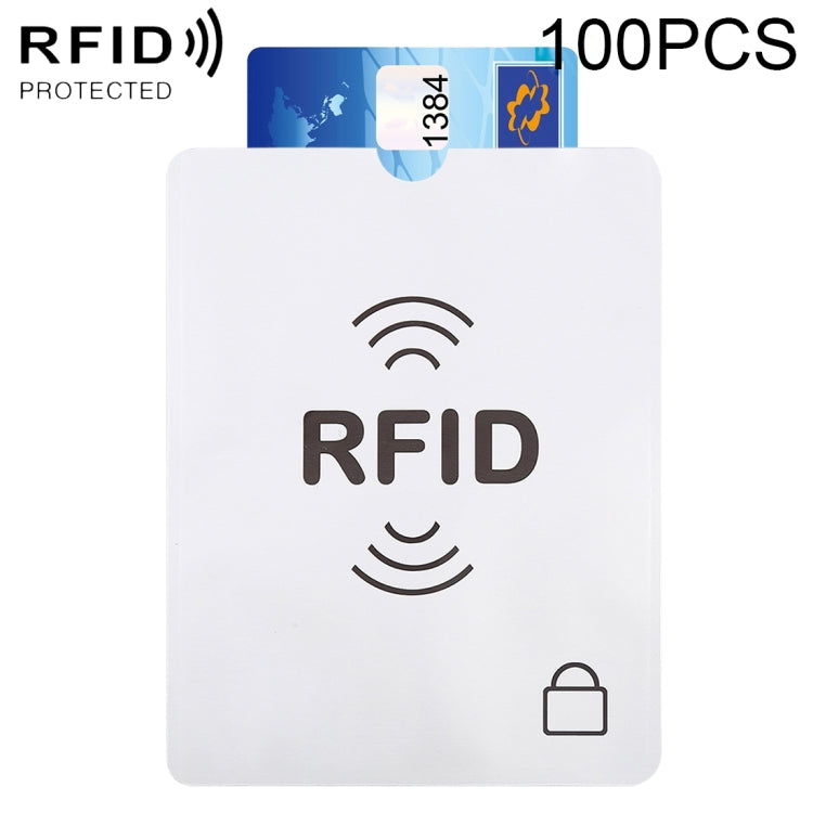 100pcs Aluminum Foil Anti Theft RFID Blocking Sleeve Passport Passbook Protector, Size: 13.5*10.5cm - Antimagnetic RFID Package by PMC Jewellery | Online Shopping South Africa | PMC Jewellery | Buy Now Pay Later Mobicred