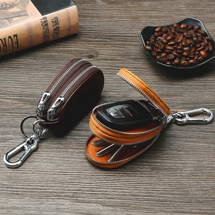 TP-9006 Double-deck Multi-function Car Key Bag(Brown) - Car Key Cases by PMC TechLife | Online Shopping South Africa | PMC TechLife | Buy Now Pay Later Mobicred