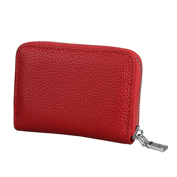 KB205 Antimagnetic RFID Litchi Texture Leather Zipper Large-capacity Card Holder Wallet(Red) - Antimagnetic RFID Package by PMC Jewellery | Online Shopping South Africa | PMC Jewellery | Buy Now Pay Later Mobicred