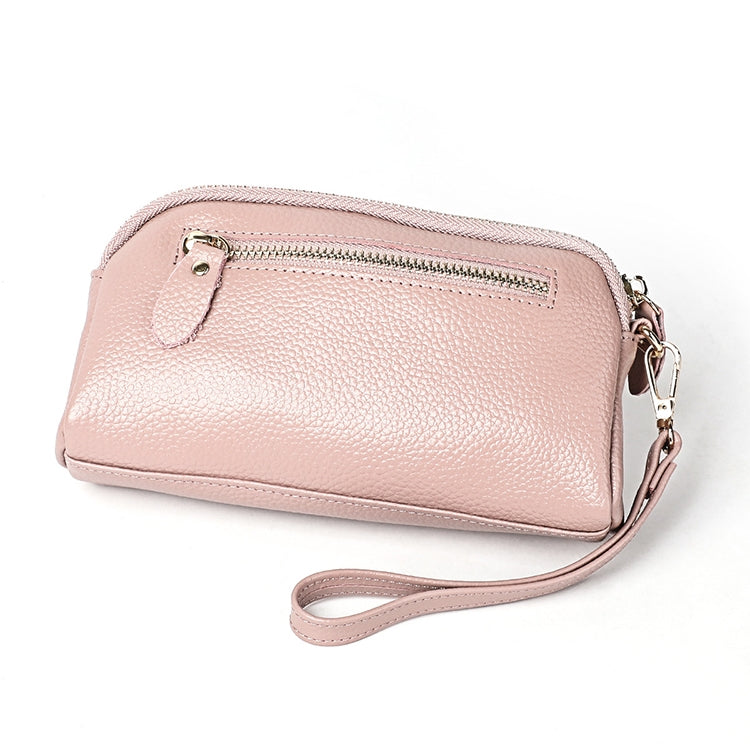 2025 Multifunctional Litchi Texture Women Large Capacity Hand Wallet Shell bag with Card Slots(Light Pink) - Wallets by PMC Jewellery | Online Shopping South Africa | PMC Jewellery | Buy Now Pay Later Mobicred