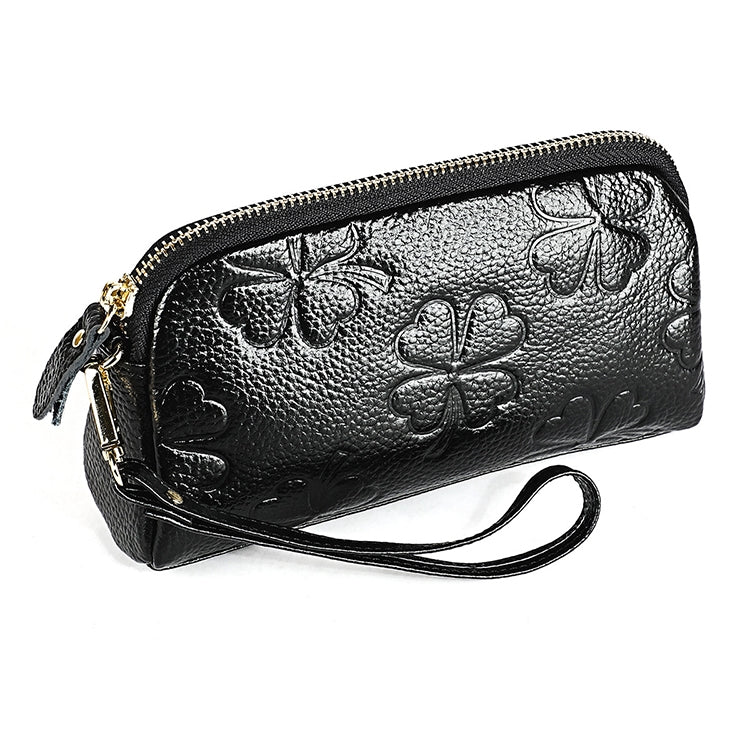 2026 Multifunctional Litchi Texture Women Large Capacity Hand Wallet Shell bag with Card Slots(Black) - Wallets by PMC Jewellery | Online Shopping South Africa | PMC Jewellery | Buy Now Pay Later Mobicred