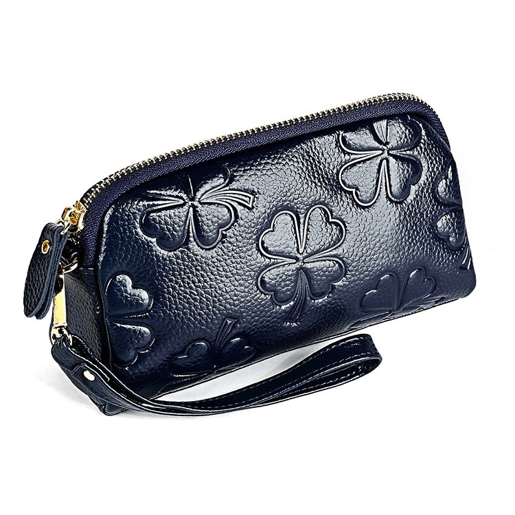 2026 Multifunctional Litchi Texture Women Large Capacity Hand Wallet Shell bag with Card Slots(Sapphire Blue) - Wallets by PMC Jewellery | Online Shopping South Africa | PMC Jewellery | Buy Now Pay Later Mobicred