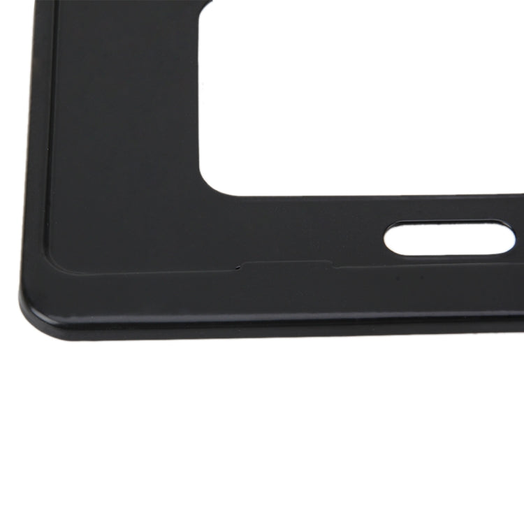 2 PCS Car License Plate Frames Stainless Steel License Plate Frame(Black) - License Plate Covers & Frames by PMC Jewellery | Online Shopping South Africa | PMC Jewellery | Buy Now Pay Later Mobicred