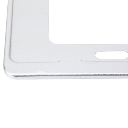 2 PCS Car License Plate Frames Stainless Steel License Plate Frame(White) - License Plate Covers & Frames by PMC Jewellery | Online Shopping South Africa | PMC Jewellery | Buy Now Pay Later Mobicred