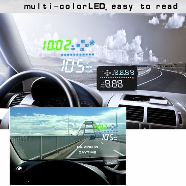 A3 3.5 inch Car GPS HUD / OBD Vehicle-mounted Gator Automotive Head Up Display Security System with Multi-color LED, Support Car Speed & Local Real Time & Driving Direction / Distance / Time & Voltage ... Sensor, Mile Switching, Over Speed Alarm Functions - Head Up Display System by PMC Jewellery | Online Shopping South Africa | PMC Jewellery | Buy Now Pay Later Mobicred