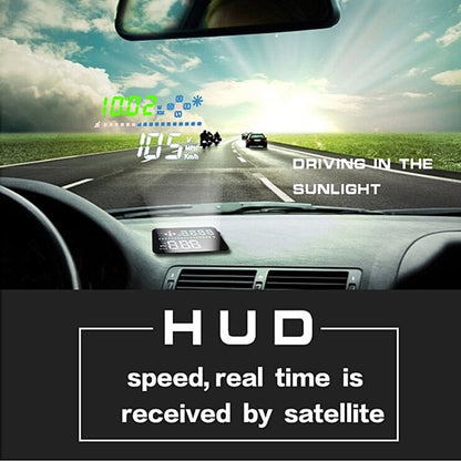 A3 3.5 inch Car GPS HUD / OBD Vehicle-mounted Gator Automotive Head Up Display Security System with Multi-color LED, Support Car Speed & Local Real Time & Driving Direction / Distance / Time & Voltage ... Sensor, Mile Switching, Over Speed Alarm Functions - Head Up Display System by PMC Jewellery | Online Shopping South Africa | PMC Jewellery | Buy Now Pay Later Mobicred