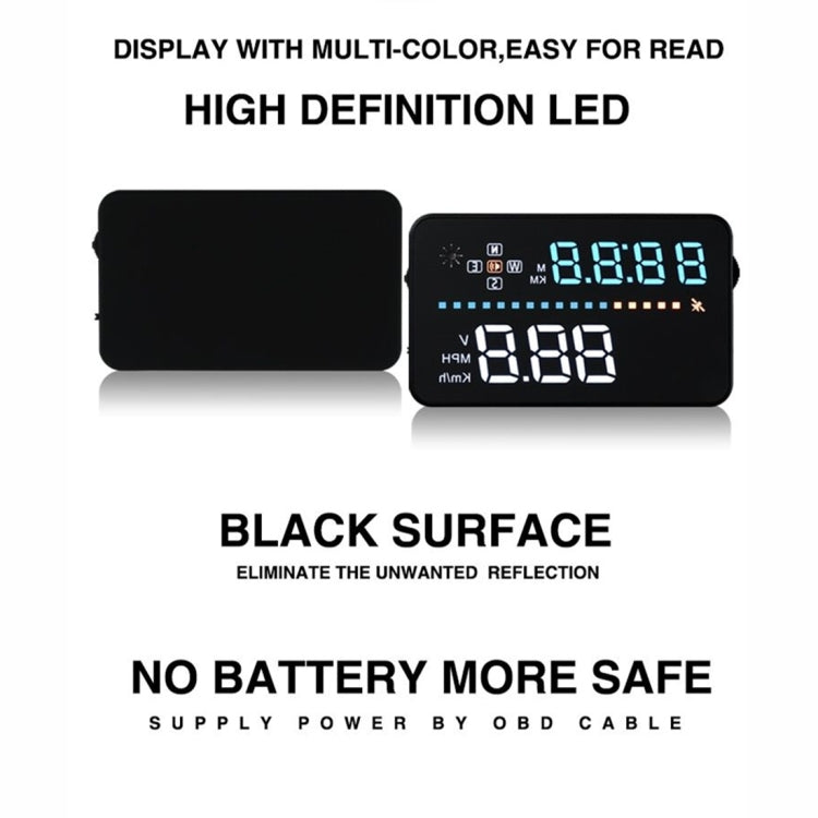 A3 3.5 inch Car GPS HUD / OBD Vehicle-mounted Gator Automotive Head Up Display Security System with Multi-color LED, Support Car Speed & Local Real Time & Driving Direction / Distance / Time & Voltage ... Sensor, Mile Switching, Over Speed Alarm Functions - Head Up Display System by PMC Jewellery | Online Shopping South Africa | PMC Jewellery | Buy Now Pay Later Mobicred