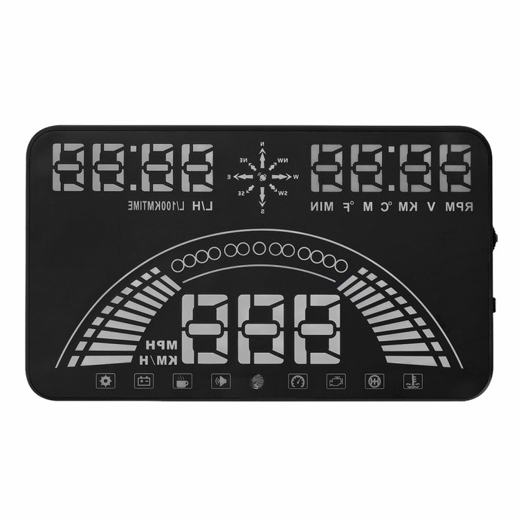 S7 5.8 inch Car GPS HUD / OBD2 Vehicle-mounted Gator Automotive Head Up Display Security System with Dual Display, Support Car Local Real Time & Real Speed & Turn Speed & Water Temperature & Oil Consu ... peed Alarm, Mile Switching, Light Sensor Functions - Head Up Display System by PMC Jewellery | Online Shopping South Africa | PMC Jewellery | Buy Now Pay Later Mobicred