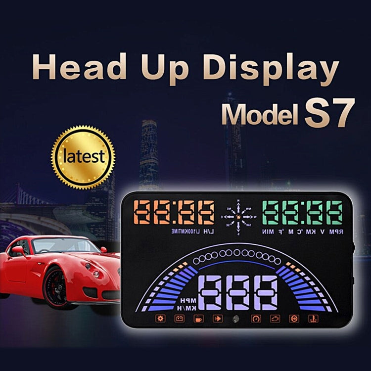 S7 5.8 inch Car GPS HUD / OBD2 Vehicle-mounted Gator Automotive Head Up Display Security System with Dual Display, Support Car Local Real Time & Real Speed & Turn Speed & Water Temperature & Oil Consu ... peed Alarm, Mile Switching, Light Sensor Functions - Head Up Display System by PMC Jewellery | Online Shopping South Africa | PMC Jewellery | Buy Now Pay Later Mobicred