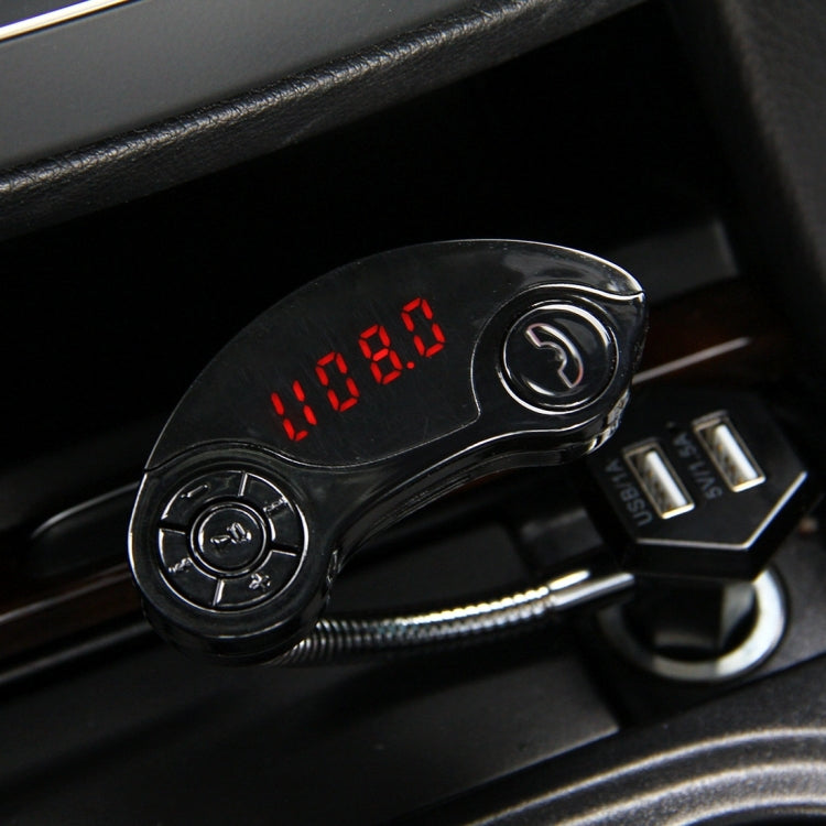 GT86 Dual USB Charger Car Bluetooth FM Transmitter Kit, Support LCD Display / TF Card Music Play / Hands-free(Black) - Bluetooth Car Kits by PMC Jewellery | Online Shopping South Africa | PMC Jewellery | Buy Now Pay Later Mobicred