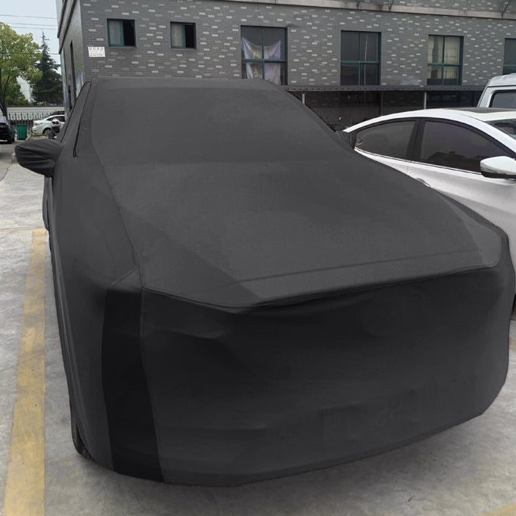 Anti-Dust Anti-UV Heat-insulating Elastic Force Cotton Car Cover for Sedan Car, Size: M, 4.65m~4.89m (Black) - PE Material by PMC Jewellery | Online Shopping South Africa | PMC Jewellery | Buy Now Pay Later Mobicred