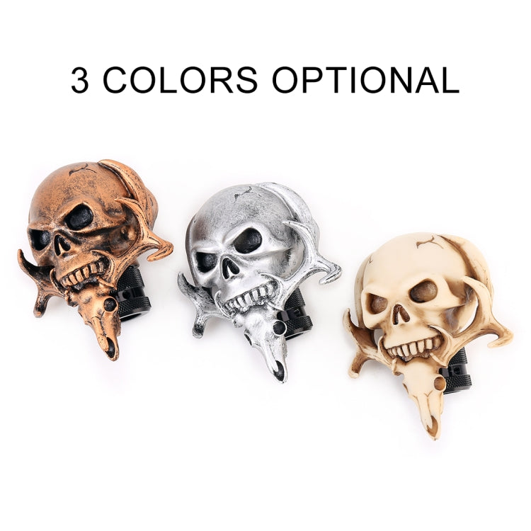 Universal Vehicle Car Creative Skull Double Heads Shaped Shifter Cover Manual Automatic Gear Shift Knob (Beige) - Shift Knob by PMC Jewellery | Online Shopping South Africa | PMC Jewellery | Buy Now Pay Later Mobicred