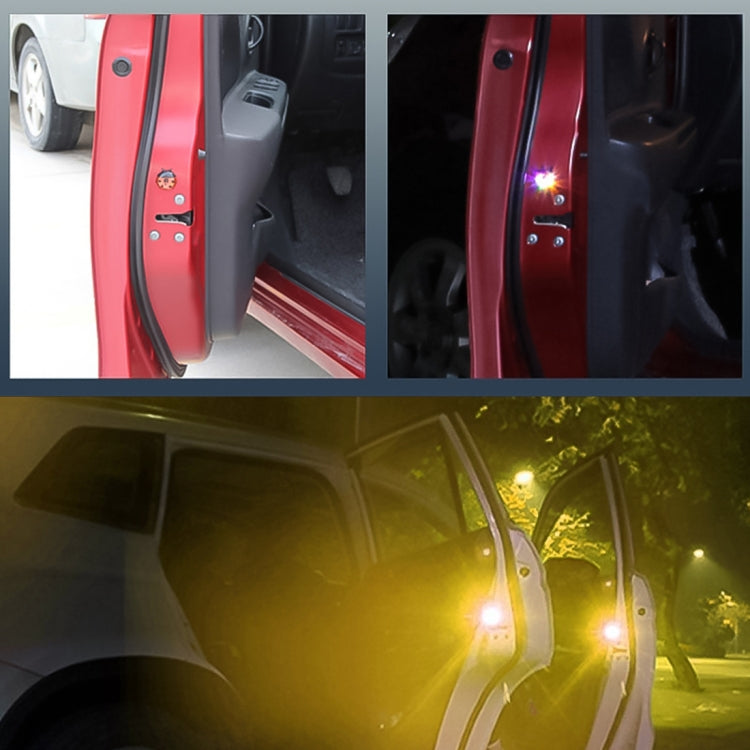 2pcs Ladybug Shape Car Door Anti-collision Colorful Warning Light(Yellow) - Warning Lights by PMC Jewellery | Online Shopping South Africa | PMC Jewellery | Buy Now Pay Later Mobicred