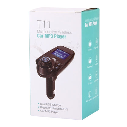 T11 Bluetooth FM Transmitter Car MP3 Player with LED Display, Support Double USB Charge & Handsfree & TF Card & U Disk Music Play Function - Bluetooth Car Kits by PMC Jewellery | Online Shopping South Africa | PMC Jewellery | Buy Now Pay Later Mobicred