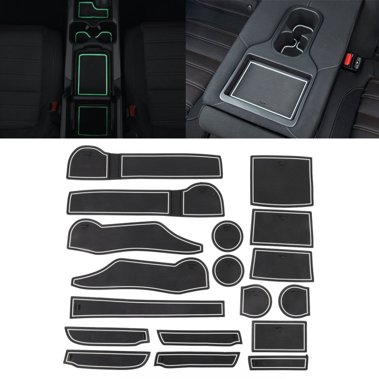 Car Water Cup Gate Slot Mats Plastic White Luminous Anti-Slip Interior Door Pad for Subaru Forester 2019 - Car Interior Mouldings by PMC Jewellery | Online Shopping South Africa | PMC Jewellery | Buy Now Pay Later Mobicred