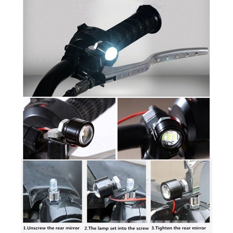 2 PCS 12V 3W  Blue Light Eagle Eyes LED Strobe Light For Motorcycle ���Wire Length: 90cm - Eagle Eye Lights by PMC TechLife | Online Shopping South Africa | PMC TechLife