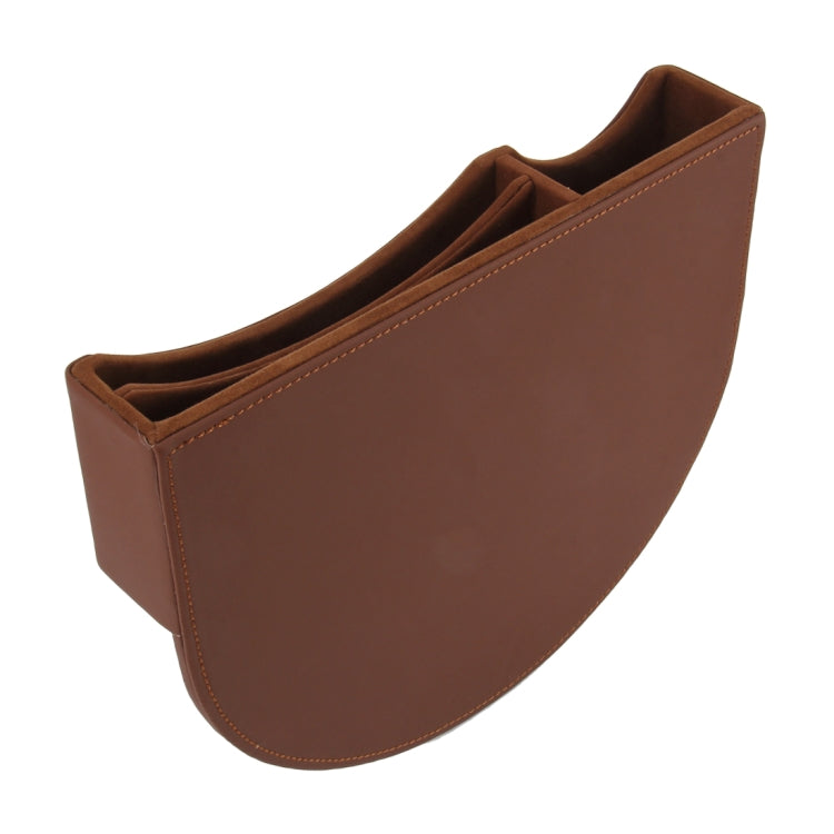 Car Seat Crevice Storage Box with Interval Auto Gap Pocket Stowing Tidying for Phone Pad Card Coin Case Accessories(Brown) - Car Drink Holders by PMC Jewellery | Online Shopping South Africa | PMC Jewellery | Buy Now Pay Later Mobicred