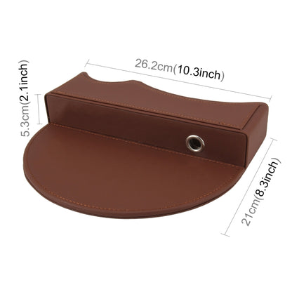 Car Seat Crevice Storage Box with Interval Auto Gap Pocket Stowing Tidying for Phone Pad Card Coin Case Accessories(Brown) - Car Drink Holders by PMC Jewellery | Online Shopping South Africa | PMC Jewellery | Buy Now Pay Later Mobicred