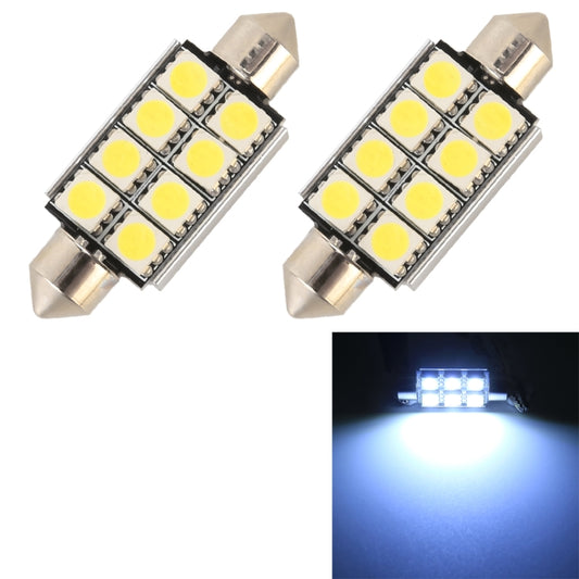 10 PCS 41mm DC12V / 2W / 7000K / 80LM 8LEDs SMD-5050 Car Reading Lamp(White Light) - Dome Lights by PMC Jewellery | Online Shopping South Africa | PMC Jewellery | Buy Now Pay Later Mobicred