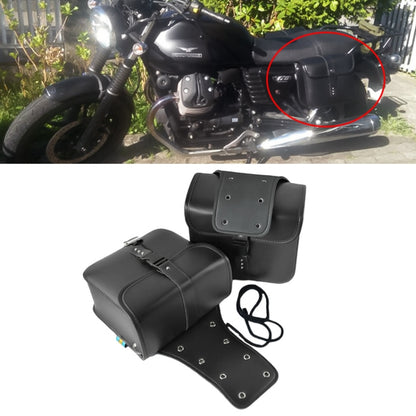 Motorcycle Accessories Modified Side of the Box Leather Bag Knight Bag Kit(Black) - Bags & Luggages by PMC Jewellery | Online Shopping South Africa | PMC Jewellery | Buy Now Pay Later Mobicred