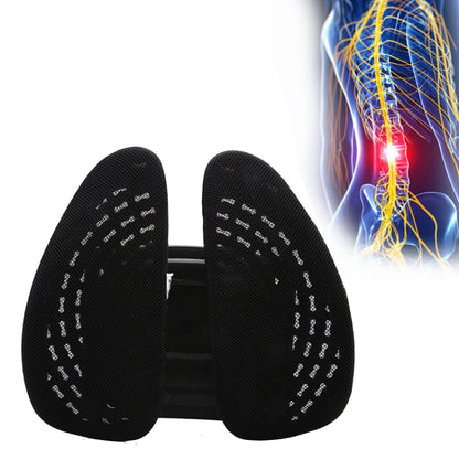 Car Lumbar Support Office Seat Belt Backrest Double Cushion Car Home Massage Lumbar Ice Silk Pillow (Black) - Seat Accessories by PMC Jewellery | Online Shopping South Africa | PMC Jewellery | Buy Now Pay Later Mobicred