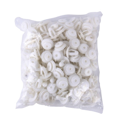 100 PCS Hole Plastic Rivets Fastener Push Clips(White) - Auto Fastener & Clips by PMC Jewellery | Online Shopping South Africa | PMC Jewellery