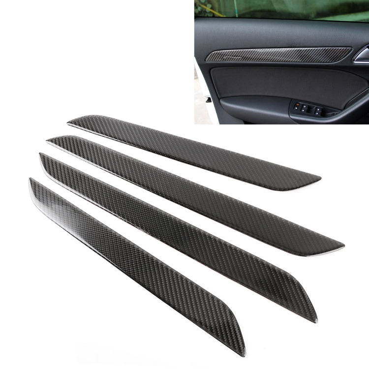 4 PCS Carbon Fibre Car Door Panel Decorative Sticker for Audi Q3 2013-2018 - Car Interior Mouldings by PMC Jewellery | Online Shopping South Africa | PMC Jewellery | Buy Now Pay Later Mobicred