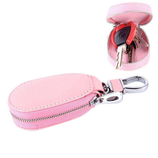 Universal Leather Crocodile Texture Waist Hanging Zipper Wallets Key Holder Bag (No Include Key)(Pink) - Car Key Cases by PMC Jewellery | Online Shopping South Africa | PMC Jewellery | Buy Now Pay Later Mobicred