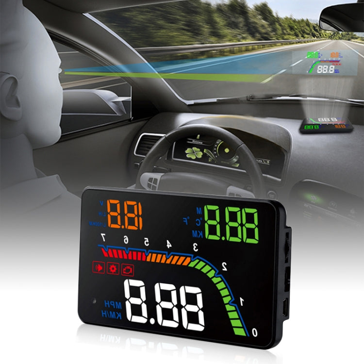 T100 OBD2 4 inch Vehicle-mounted Head Up Display Security System, Support Car Speed / Engine Revolving Speed Display / Instantaneous Fuel Consumption / Detection and Elimination Fault Code - Head Up Display System by PMC Jewellery | Online Shopping South Africa | PMC Jewellery | Buy Now Pay Later Mobicred