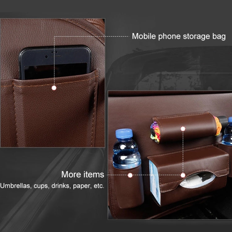 Multifunction Car Seat Pockets Folding Storage Bag (Brown) - Stowing Tidying by PMC Jewellery | Online Shopping South Africa | PMC Jewellery | Buy Now Pay Later Mobicred