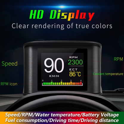 P10 HUD 2.2 inch Car OBD2 Smart Digital Meter with TFT LCD Multi-color, Speed & RPM & Water Temperature & Oil Consumption & Driving Distance / Time & Voltage Display, Over Speed Alarm, Low Voltage Ala ... lometers & Miles Switching, Light Sensor Functions - Head Up Display System by PMC Jewellery | Online Shopping South Africa | PMC Jewellery | Buy Now Pay Later Mobicred