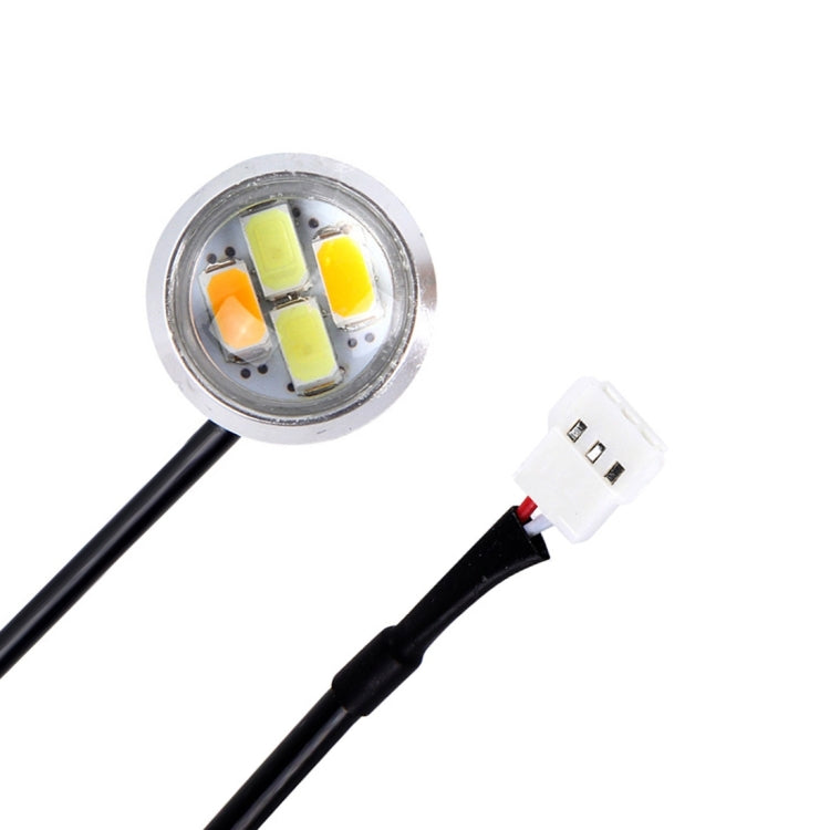 10 PCS 20W 4 LEDs SMD 5630 White Light + Yellow Light Daytime Running Light Turn Light Eagle Eye Light, DC 12V, Cable Length: 90cm(Silver) - Eagle Eye Lamps by PMC Jewellery | Online Shopping South Africa | PMC Jewellery | Buy Now Pay Later Mobicred