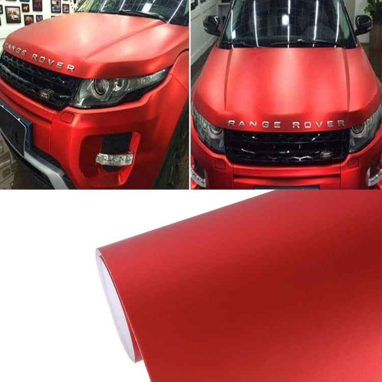 8m * 0.5m Ice Blue Metallic Matte Icy Ice Car Decal Wrap Auto Wrapping Vehicle Sticker Motorcycle Sheet Tint Vinyl Air Bubble Sticker(Red) - Auto Film by PMC Jewellery | Online Shopping South Africa | PMC Jewellery | Buy Now Pay Later Mobicred