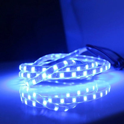 5 PCS Flow Style 45 LED 3528 SMD Waterproof Flexible Car Strip Light for Car Decoration, DC 12V, Length: 90cm(Blue Light) - Decorative Lights by PMC Jewellery | Online Shopping South Africa | PMC Jewellery | Buy Now Pay Later Mobicred