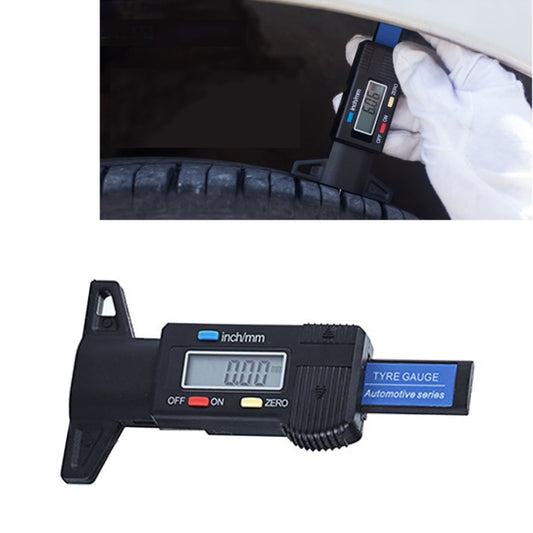 0-25mm Electronic Digital Tread Plan Refinding Rounds Refinding Outcome Exists Tread Tablets Type Gauge Depth Vernier Caliper Measuring Tools(Black) - Electronic Test by PMC Jewellery | Online Shopping South Africa | PMC Jewellery | Buy Now Pay Later Mobicred