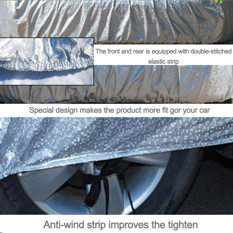 Aluminum Film PEVA Cotton Wool Anti-Dust Waterproof Sunproof Anti-frozen Anti-scratch Heat Dissipation SUV Car Cover with Warning Strips, Fits Cars up to 4.7m(183 inch) in Length - Aluminum Film PEVA by PMC Jewellery | Online Shopping South Africa | PMC Jewellery | Buy Now Pay Later Mobicred