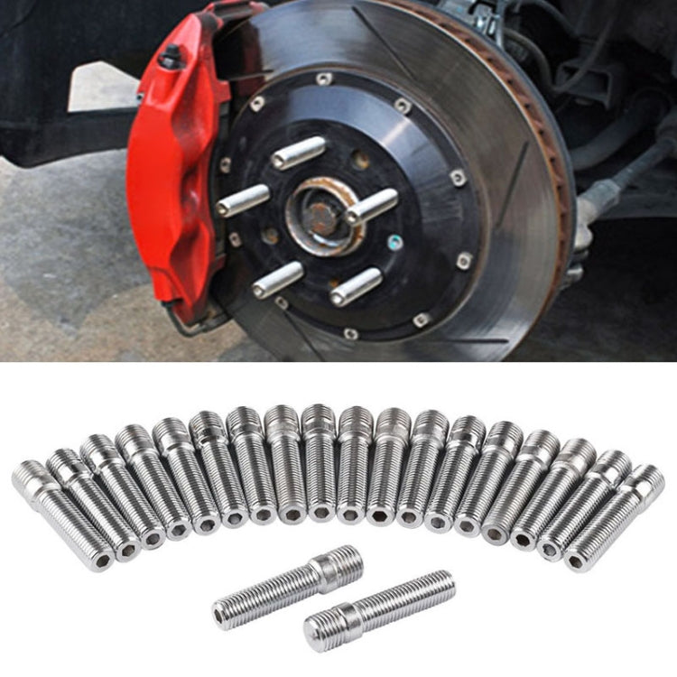 20 PCS 5.8cm Universal Car Modification Extended Wheels Stud Conversion M14x1.5 to M12x1.5 Screw Adapter LN032 LN033 LN044 - Nuts & Bolts by PMC Jewellery | Online Shopping South Africa | PMC Jewellery | Buy Now Pay Later Mobicred