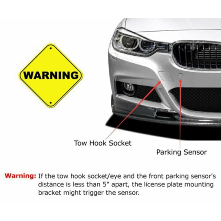 Car Front Bumper Tow Hook License Plate Mounting Bracket Holder for Mazda / Lexus - License Plate Covers & Frames by PMC TechLife | Online Shopping South Africa | PMC TechLife | Buy Now Pay Later Mobicred