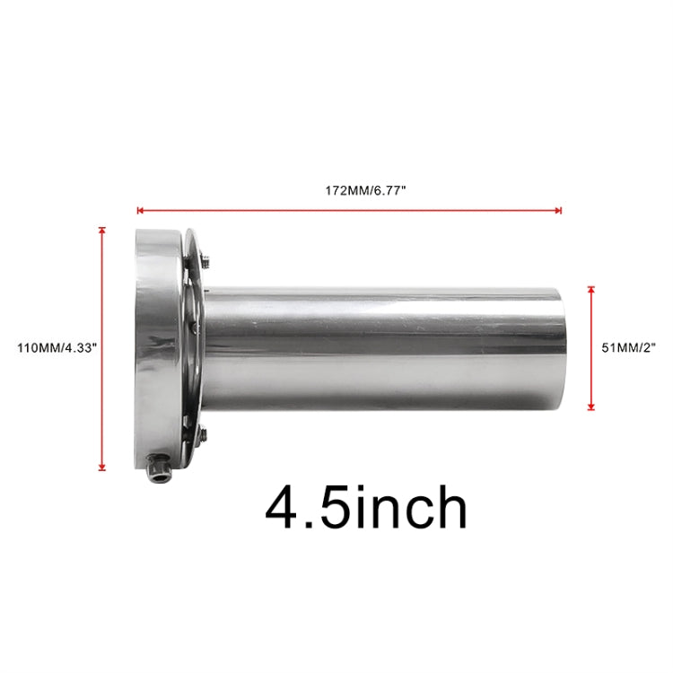 4.5 inch Universal Car 304 Stainless Steel Exhaust Pipe Muffler Unadjustable Tail Muffler Tip - Exhaust Pipes by PMC Jewellery | Online Shopping South Africa | PMC Jewellery | Buy Now Pay Later Mobicred