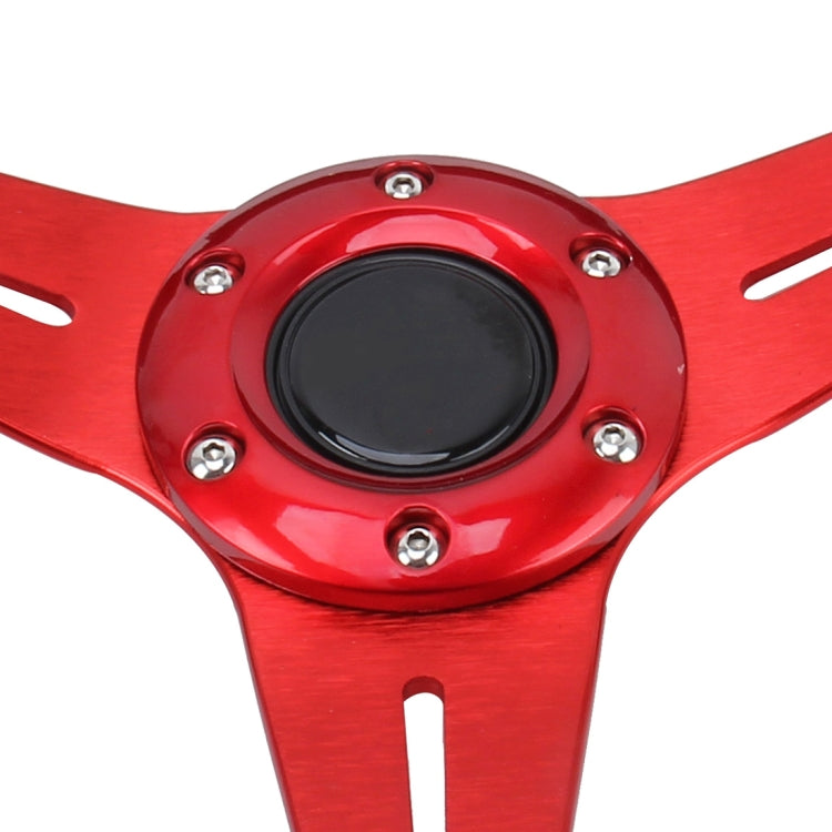 35cm PU Racing Sport Hand Wheel Car Modified Steering Wheel(Red) - Steering Wheel Accessories by PMC Jewellery | Online Shopping South Africa | PMC Jewellery | Buy Now Pay Later Mobicred