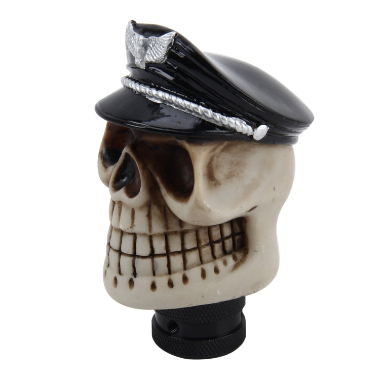 Universal Skull with A Hat Shape Car Gear Shift Knob Modified Car Gear Shift Knob Auto Transmission Shift Lever Knob Resin Gear Knobs - Shift Knob by PMC Jewellery | Online Shopping South Africa | PMC Jewellery | Buy Now Pay Later Mobicred