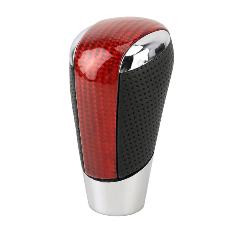 Universal Carbon Fiber Texture Leather Hole Pattern Car Gear Shift Knob Modified Shifter Lever Knob - Shift Knob by PMC Jewellery | Online Shopping South Africa | PMC Jewellery | Buy Now Pay Later Mobicred