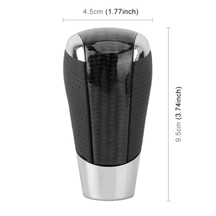 Universal Carbon Fiber Texture Leather Hole Pattern Car Gear Shift Knob Modified Shifter Lever Knob - Shift Knob by PMC TechLife | Online Shopping South Africa | PMC TechLife | Buy Now Pay Later Mobicred